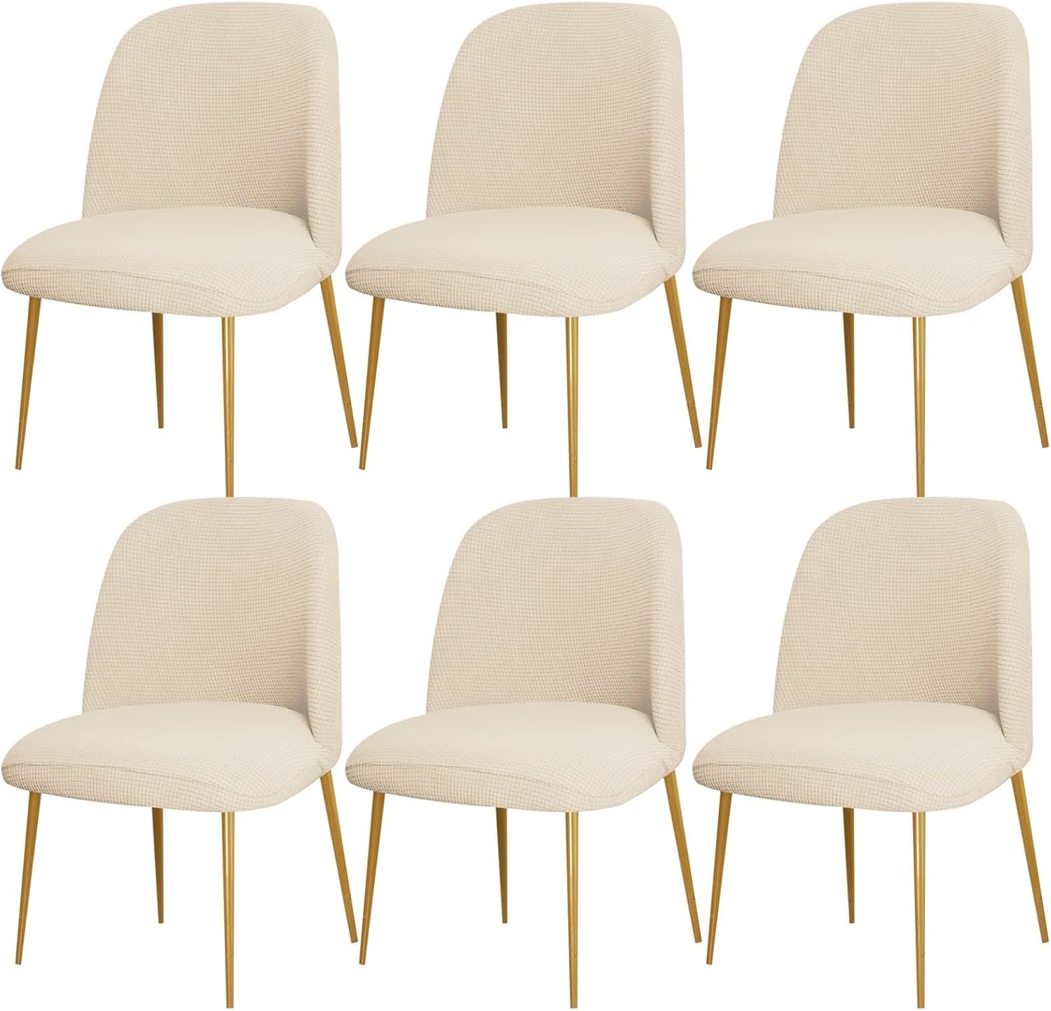 Dining Chair Cover Stretch Velvet Upholstered Side Dining Chair Cover Slipcover Curved Back Mid Century Modern Accent Dining Chair Covers for Kitchen Living Room