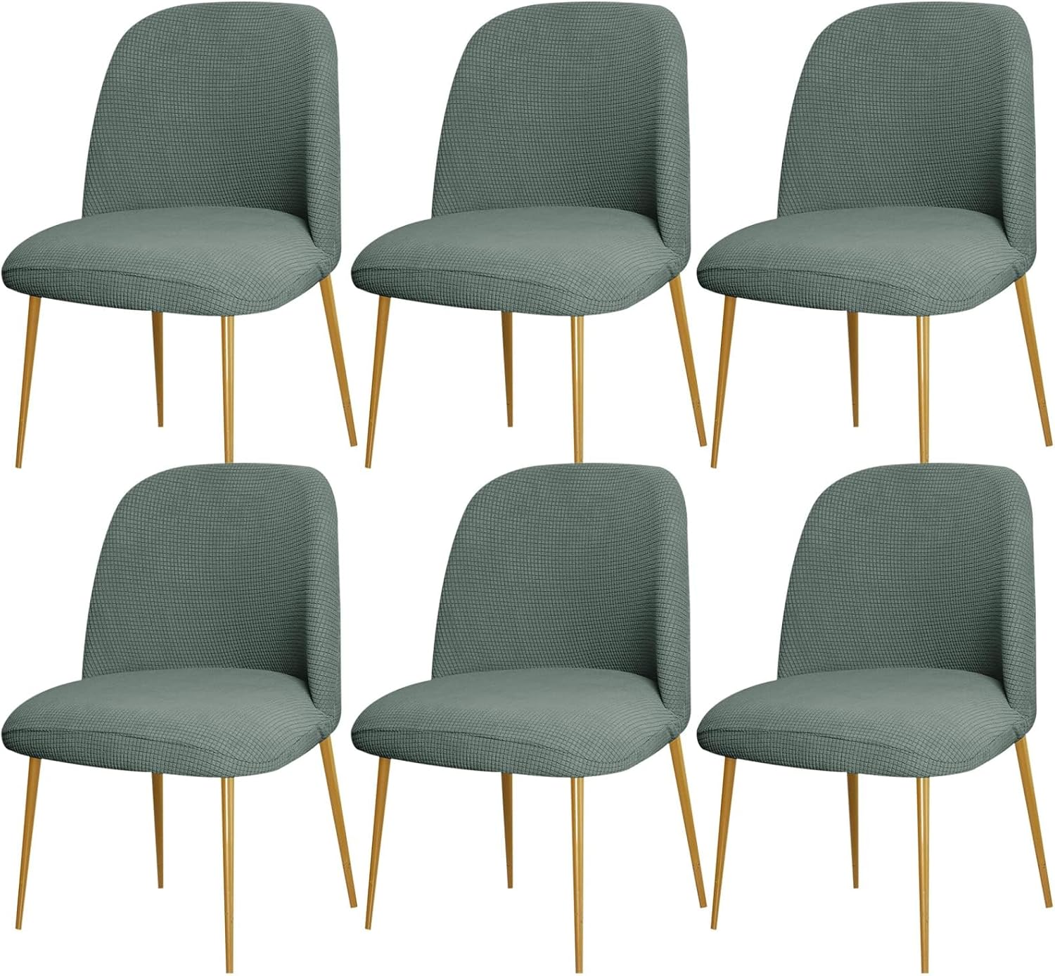 Dining Chair Cover Stretch Velvet Upholstered Side Dining Chair Cover Slipcover Curved Back Mid Century Modern Accent Dining Chair Covers for Kitchen Living Room