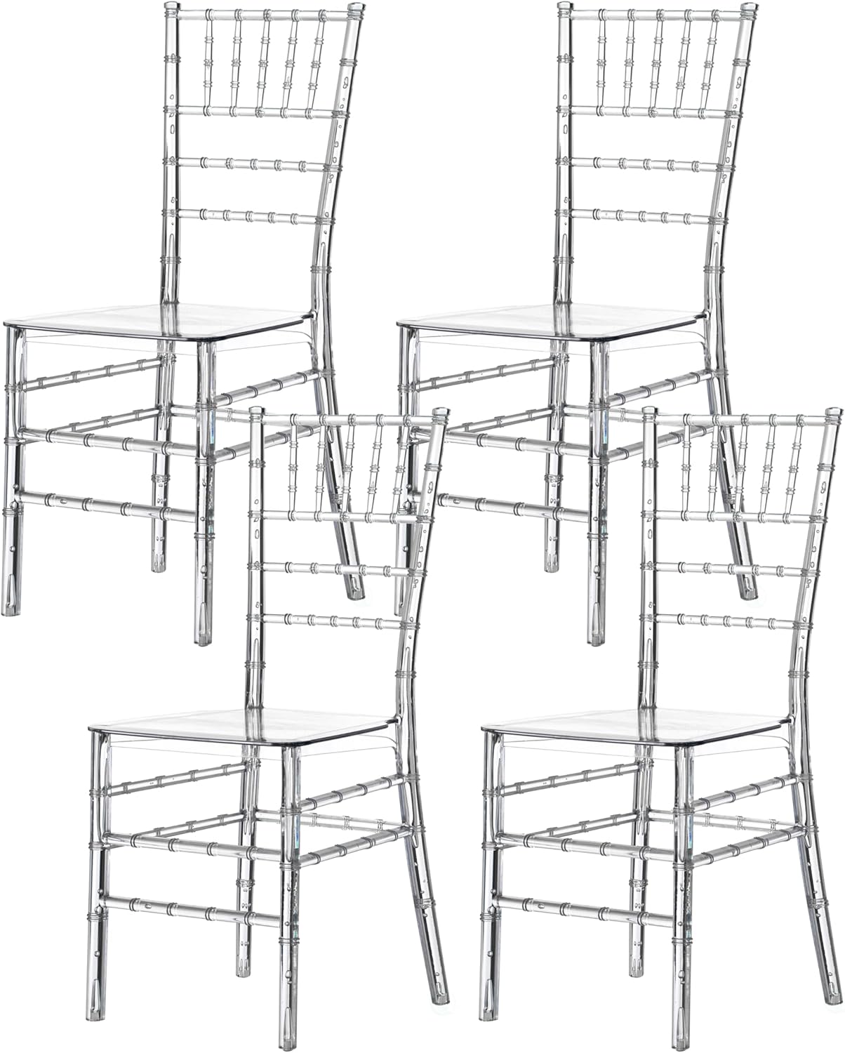 Fabulaxe Clear Acrylic Chiavari Dining Chair