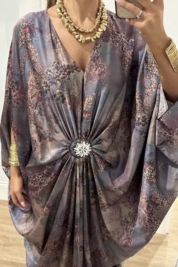 Women's Designer Batwing Sleeve Mid-length Dress