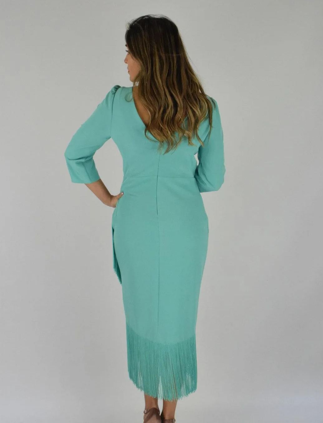 Printed fringe dress