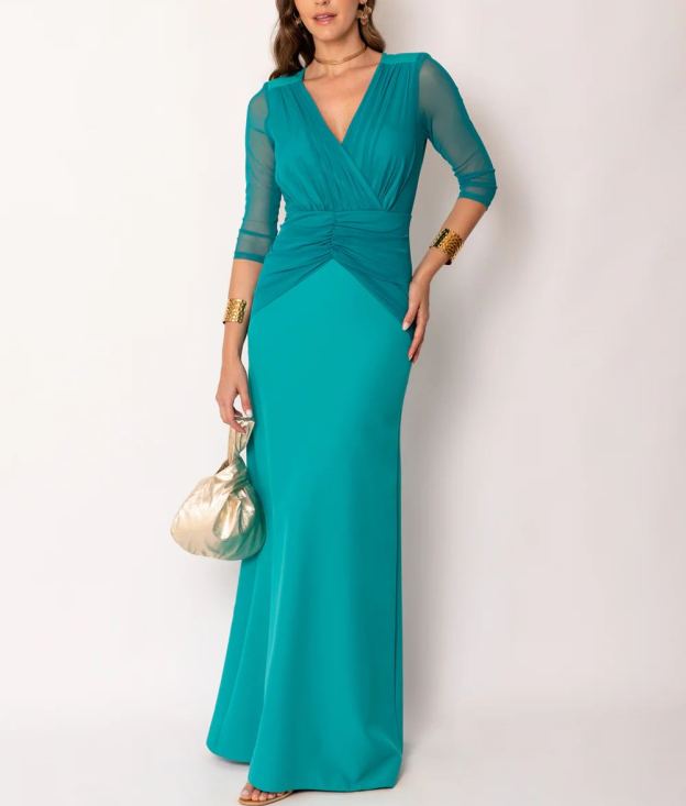 Wide draped dress