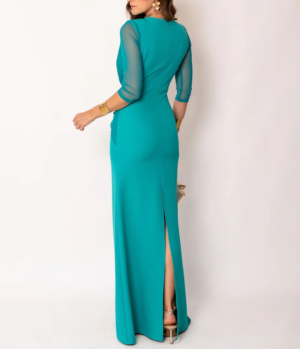 Wide draped dress