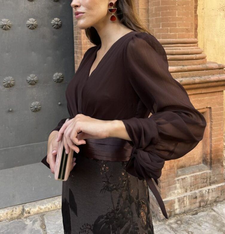 Brown Bavarian dress