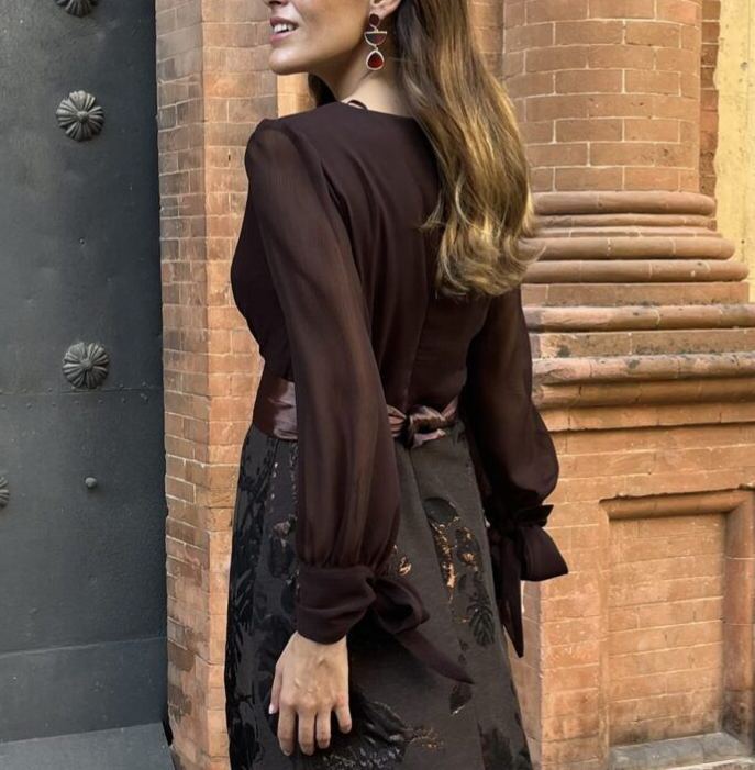 Brown Bavarian dress