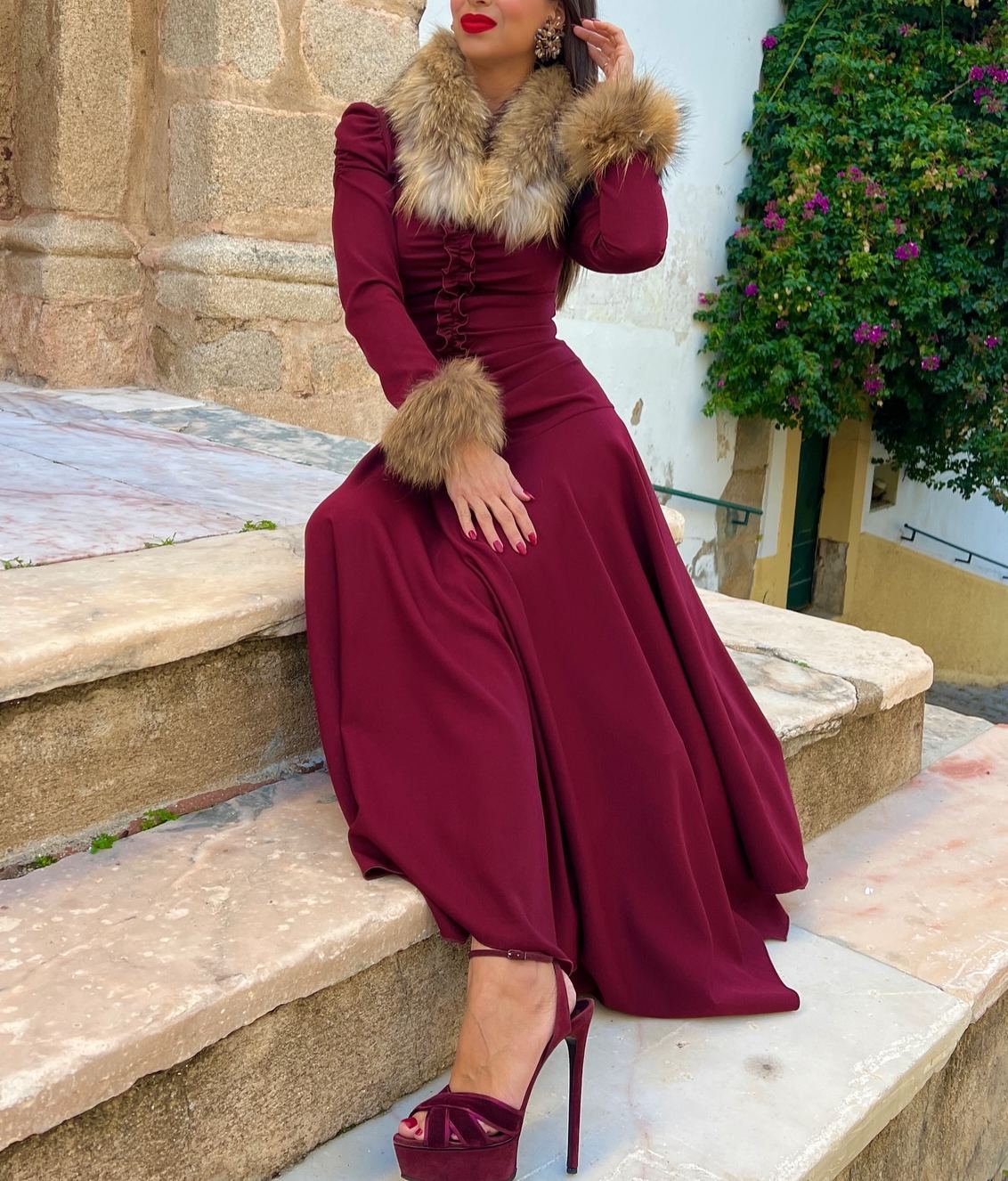 MIMI BURGUNDY DRESS