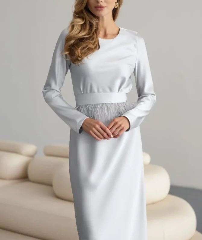 Long sleeve dress Light gray