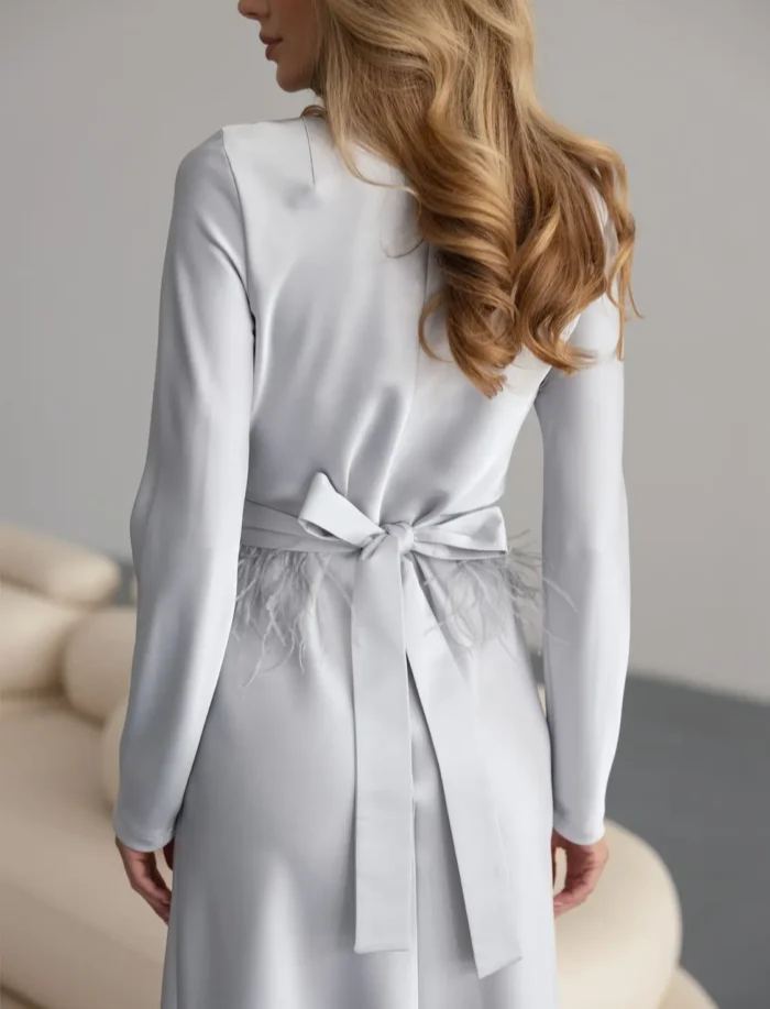 Long sleeve dress Light gray