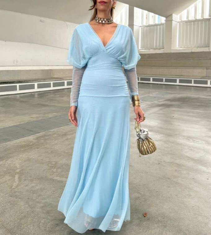 Light blue Sulanca dress