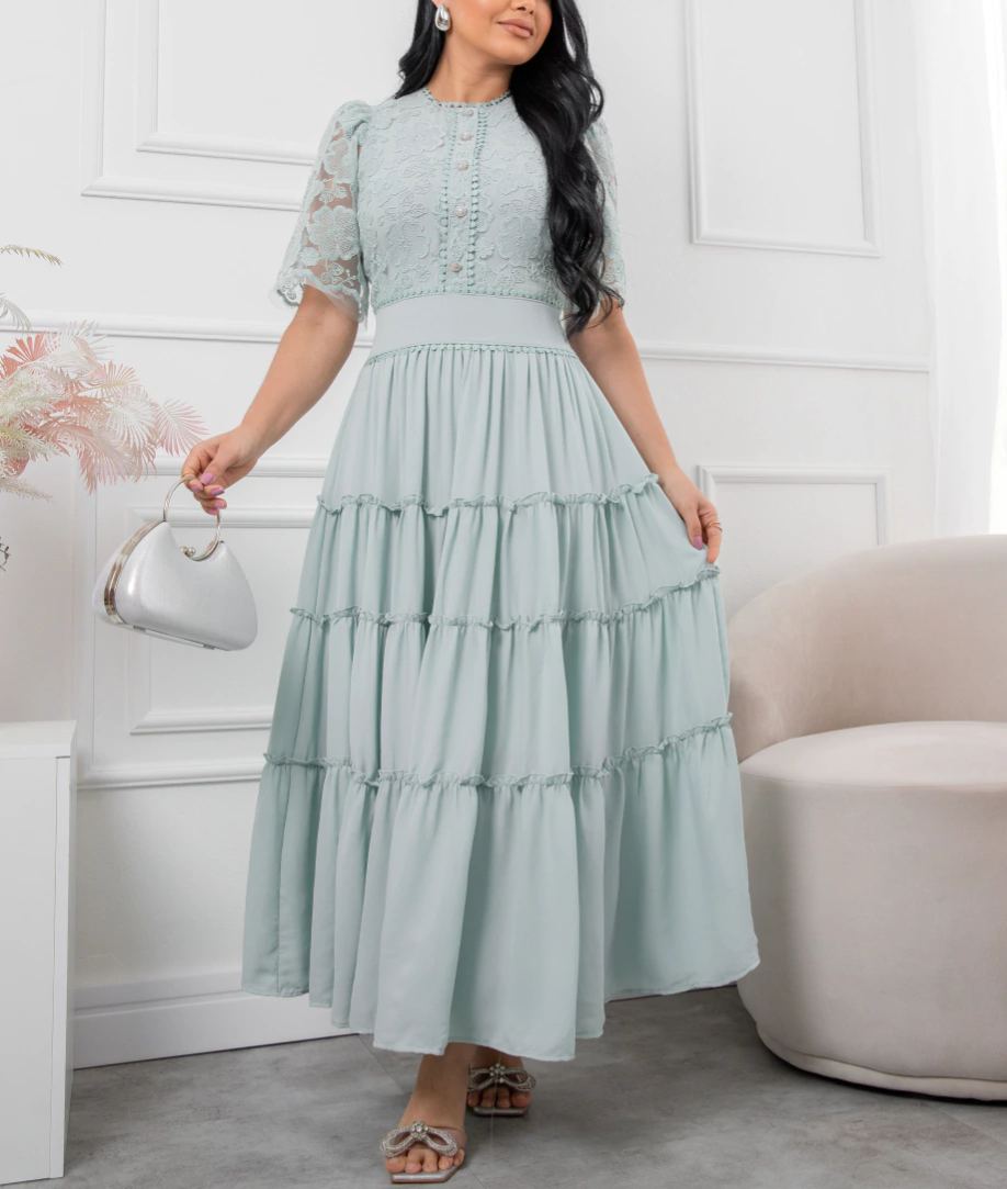 Powder Blue Crepe Dress