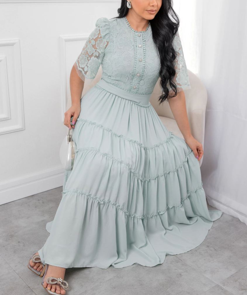 Powder Blue Crepe Dress