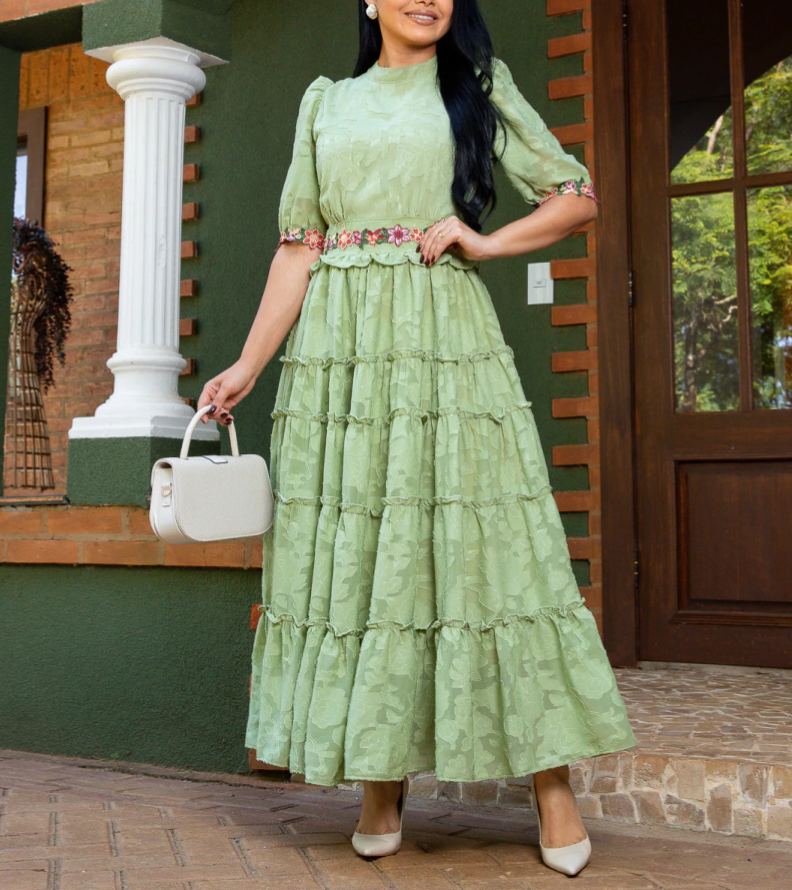 Pistachio Chiffon Dress