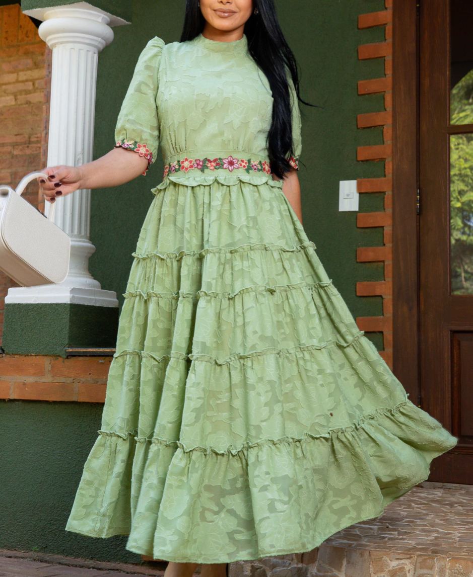 Pistachio Chiffon Dress