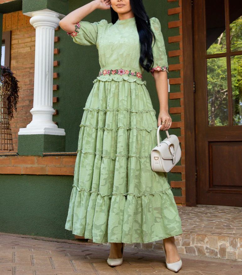 Pistachio Chiffon Dress