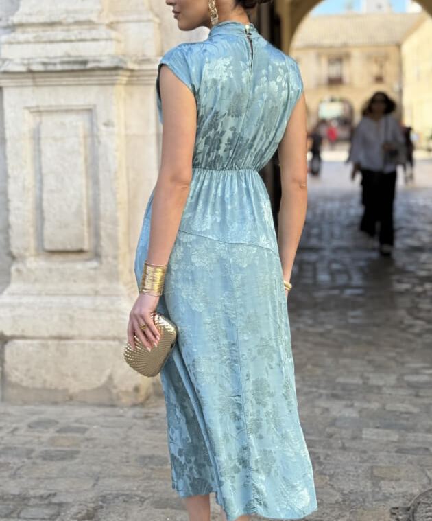 Silky Celeste Dress