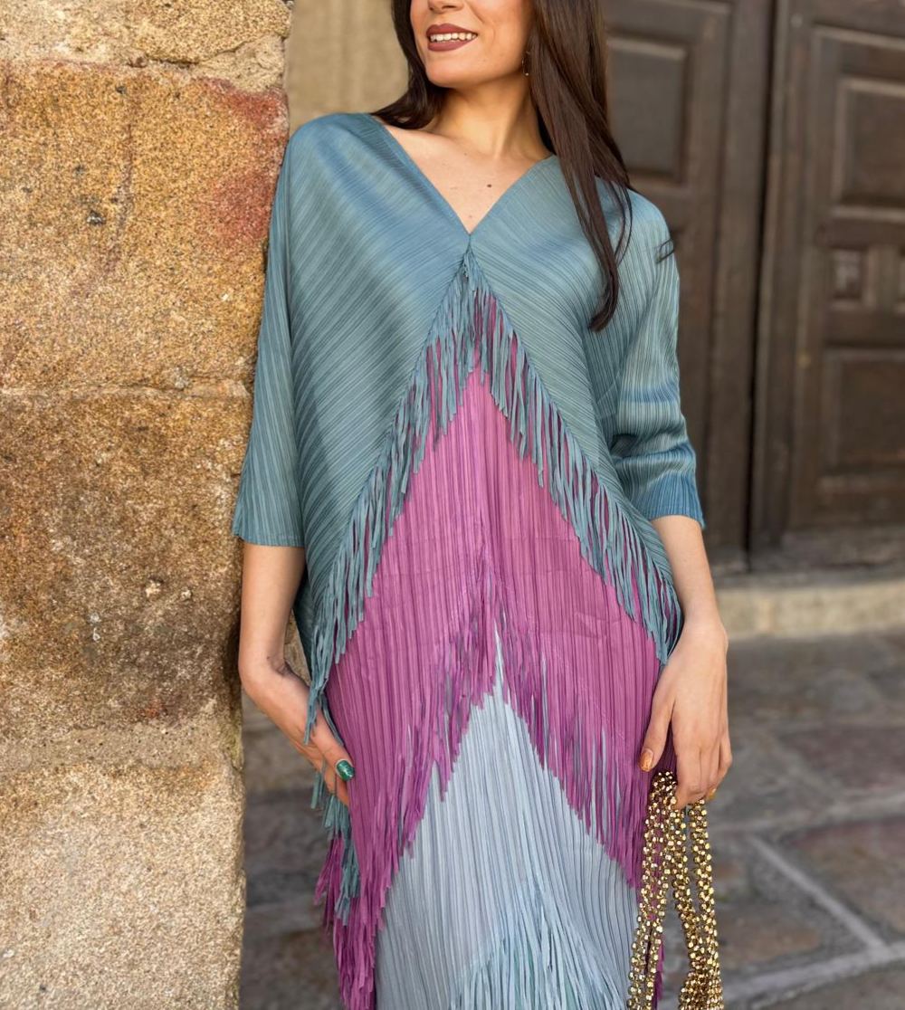 Linares Dress — Ice Mauve