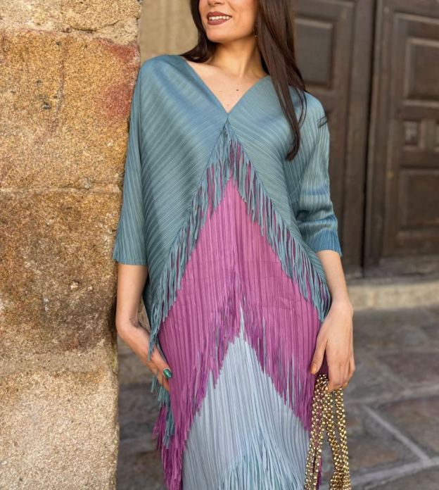 Linares Dress — Ice Mauve