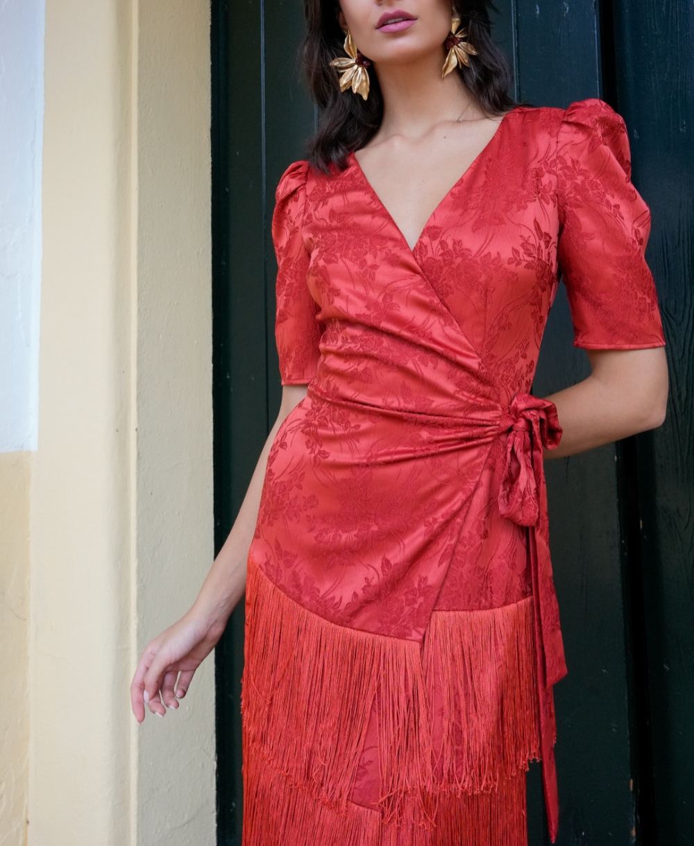 Red Charm Tassel dress