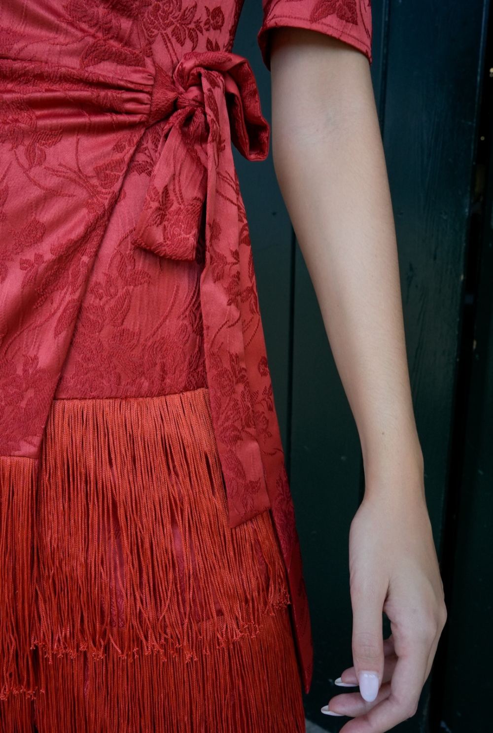Red Charm Tassel dress