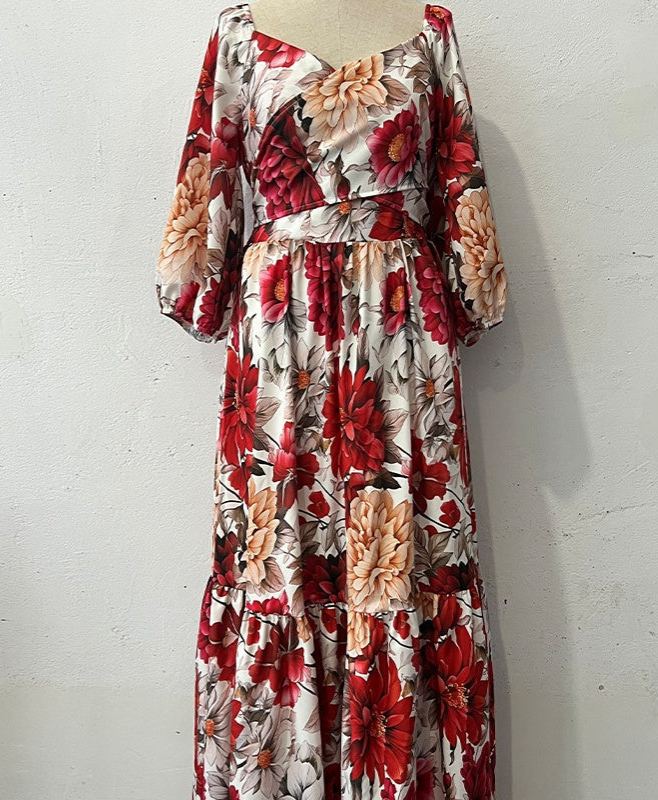 Stylish dress - Trendy floral print for female fashion