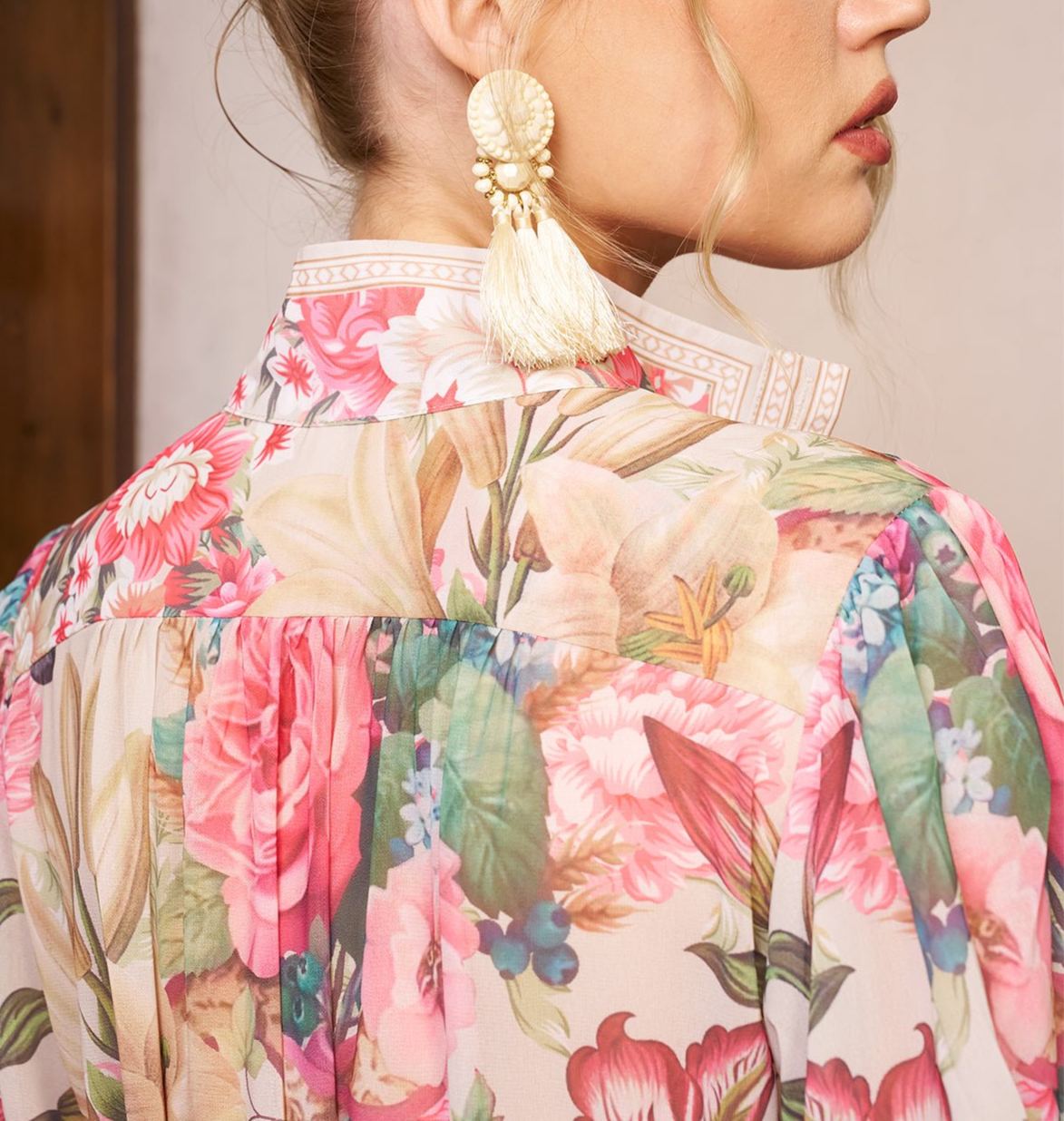 Eden Garden Print Tie-Waist Dress