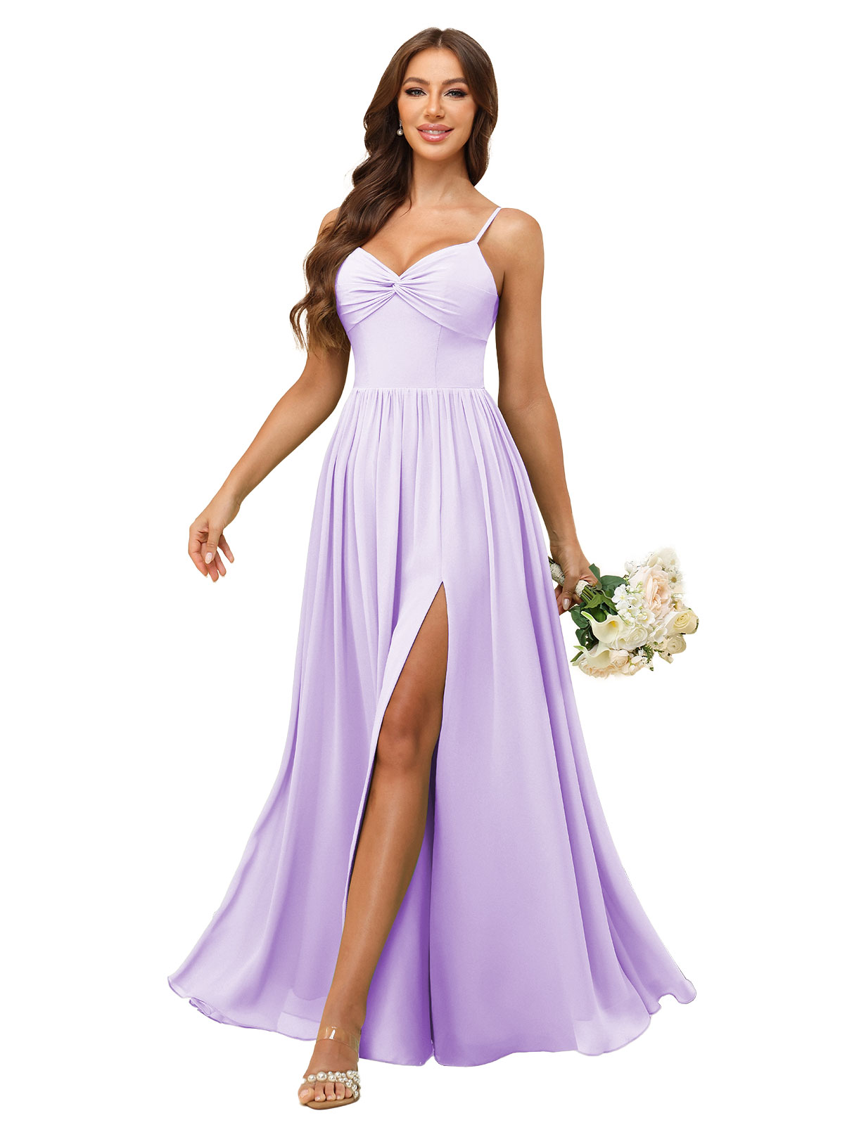 A-line One Shoulder Chiffon Bridesmaid Dress #BM2503027