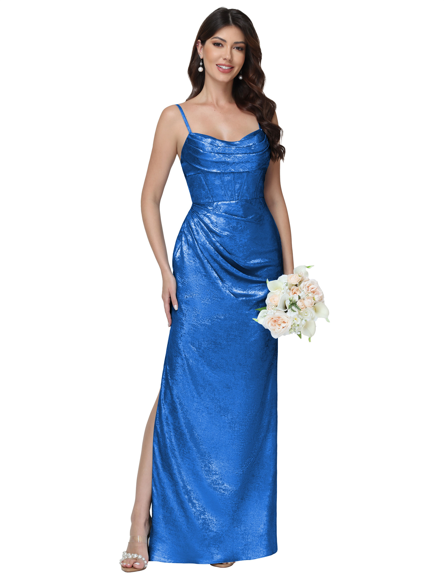 Mermaid Strapless Spaghetti Straps Silt Bridesmaid Dress #BM2512053