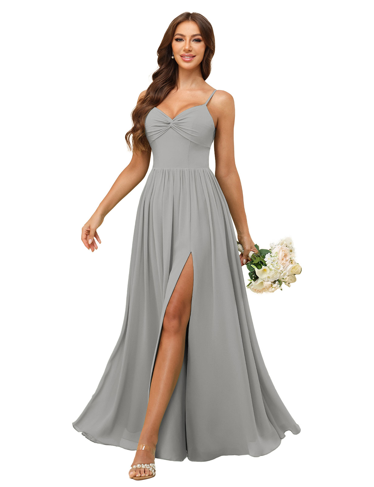 A-line One Shoulder Chiffon Bridesmaid Dress #BM2503027