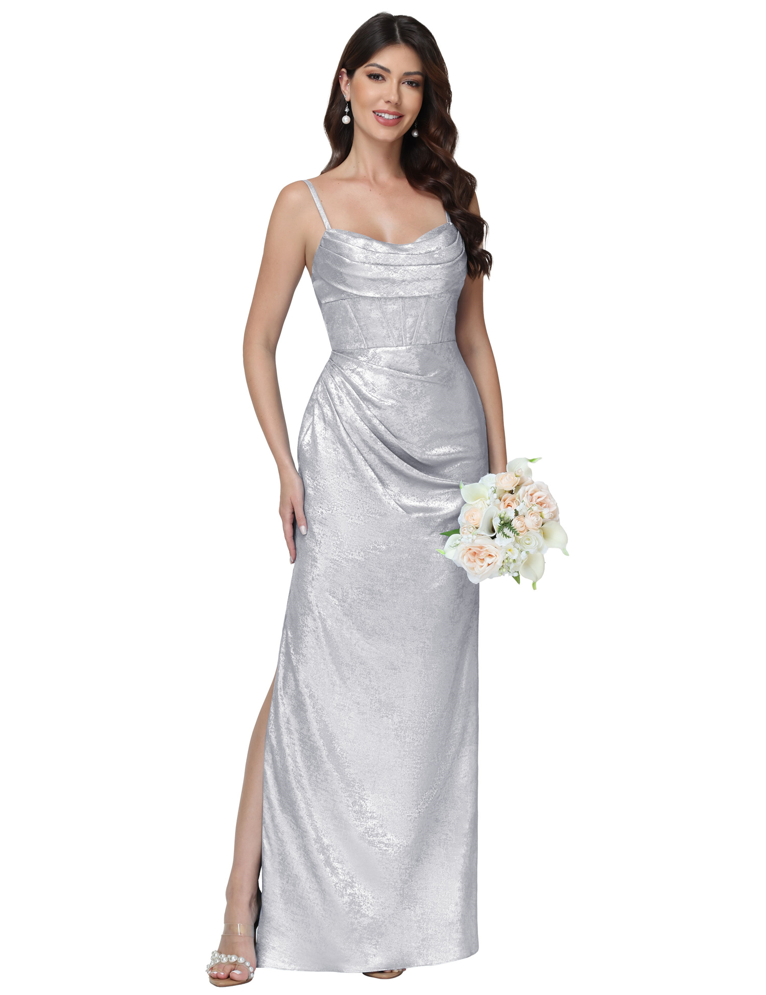 Mermaid Strapless Spaghetti Straps Silt Bridesmaid Dress #BM2512053