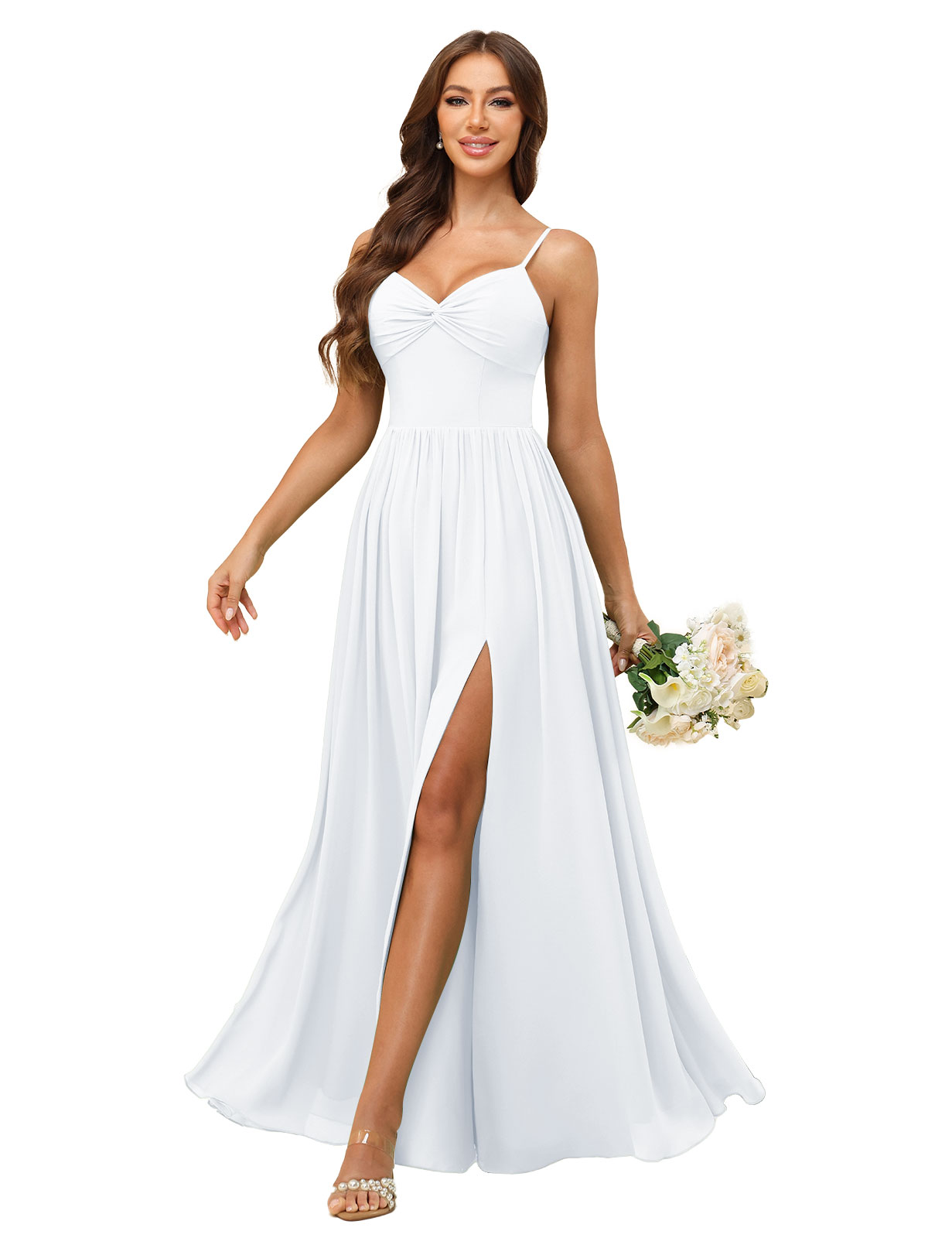 A-line One Shoulder Chiffon Bridesmaid Dress #BM2503027