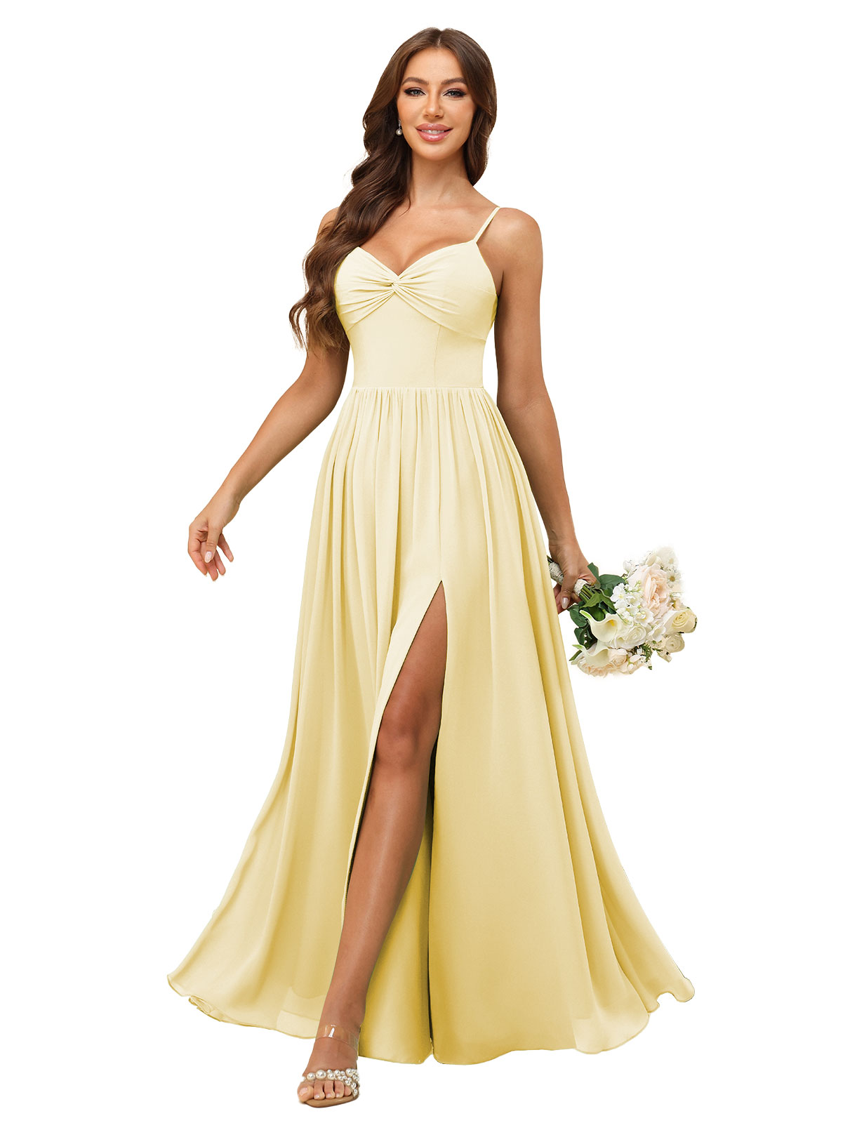 A-line One Shoulder Chiffon Bridesmaid Dress #BM2503027