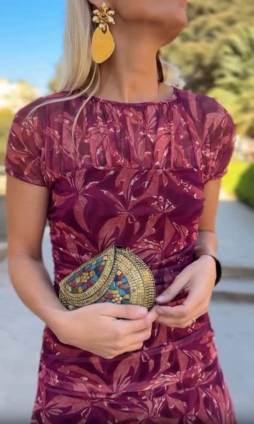 Botanical Mesh Dress