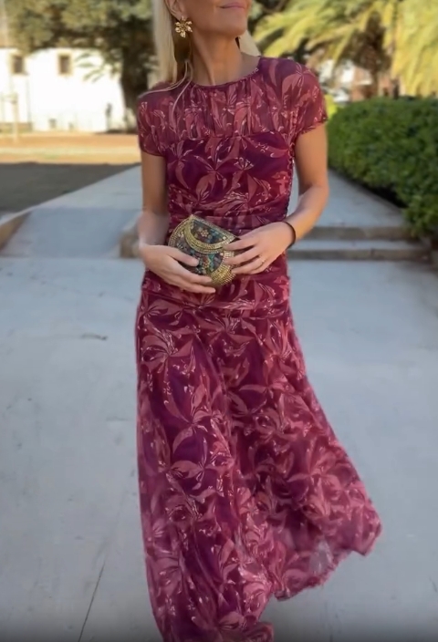 Botanical Mesh Dress