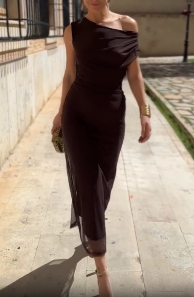 Midnight Muse One-Shoulder Dress