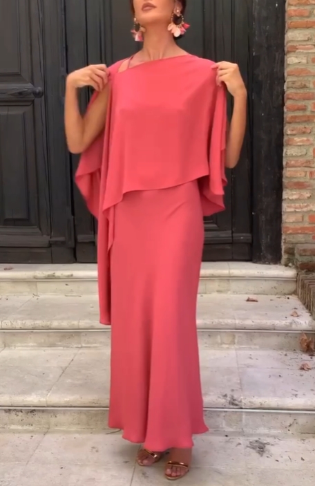 Elegant Convertible Cape Dress