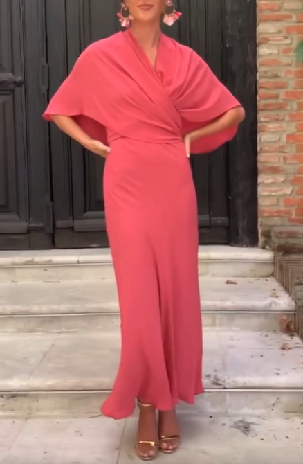 Elegant Convertible Cape Dress