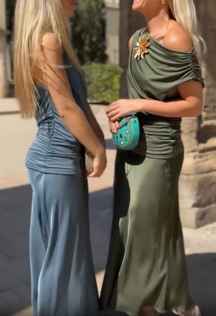 Draped One-Shoulder Dress
