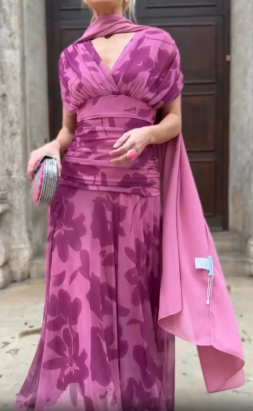 Pink Dancing Petals Mesh Dress