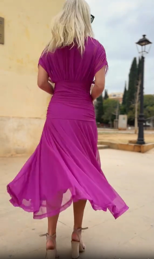Ethereal Whisper Rose red Dress