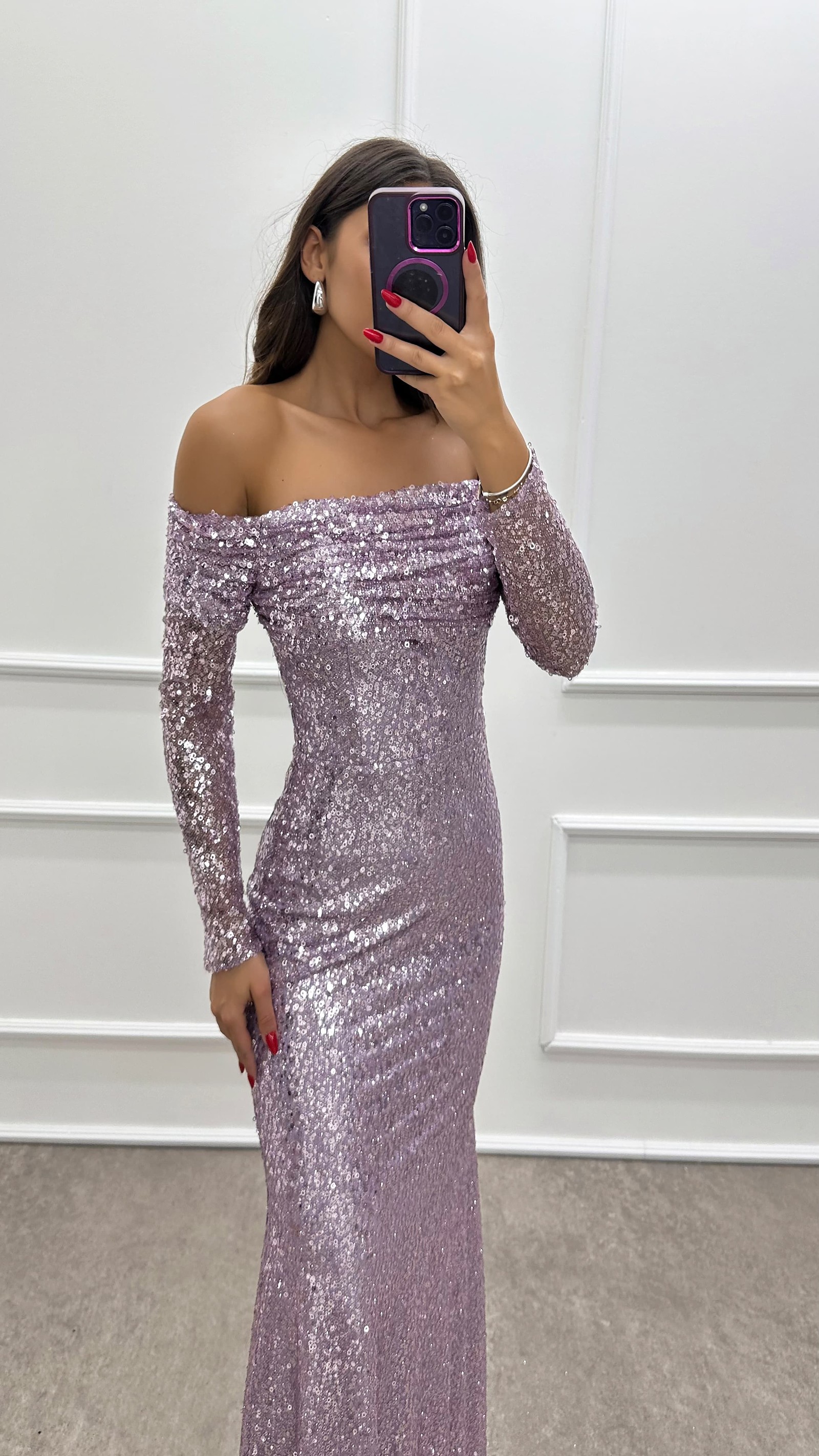 BEIGE STRAPLESS DESIGN SEQUIN SEQUIN EVENING DRESS