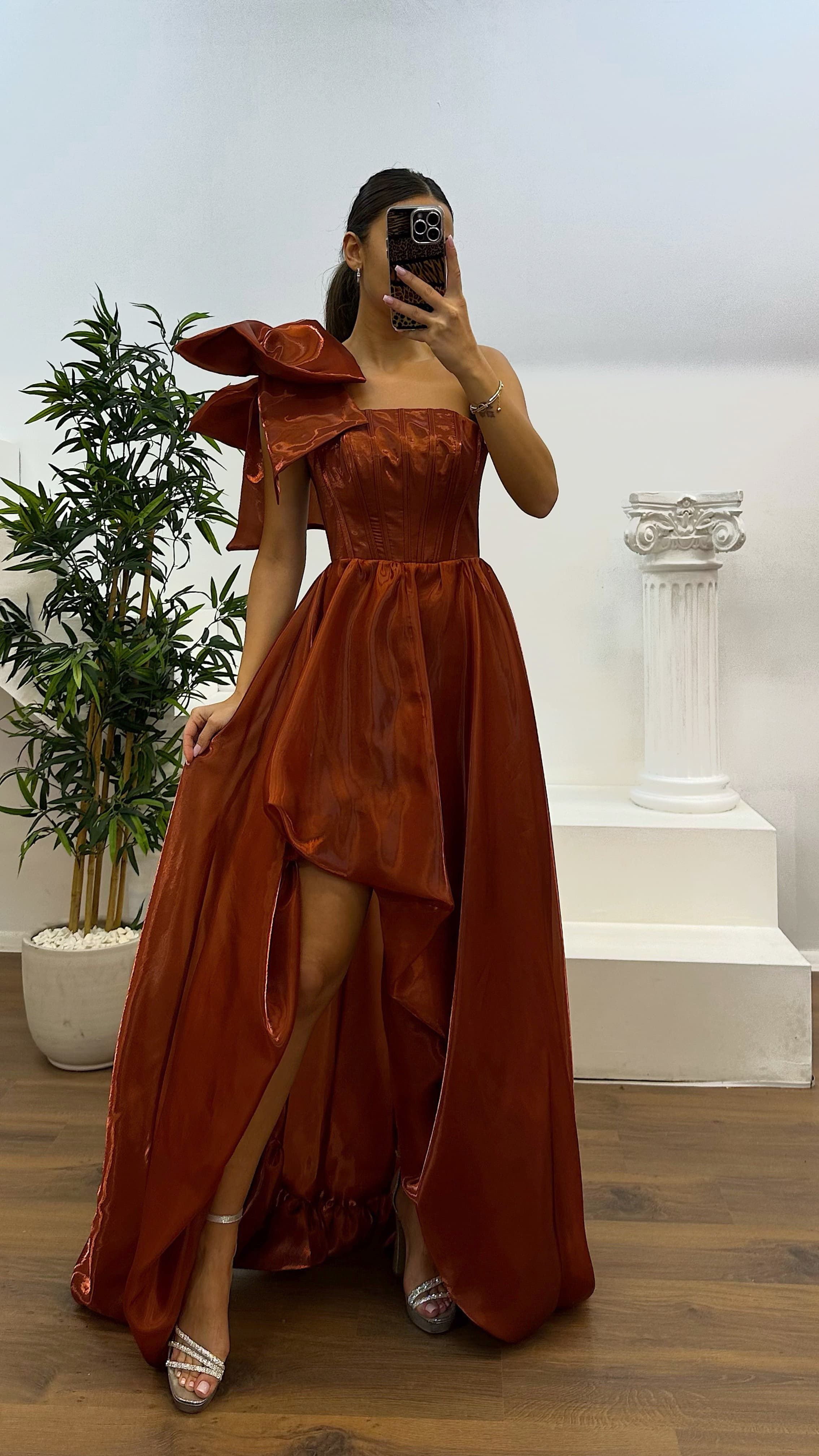 One Shoulder Evening Dress