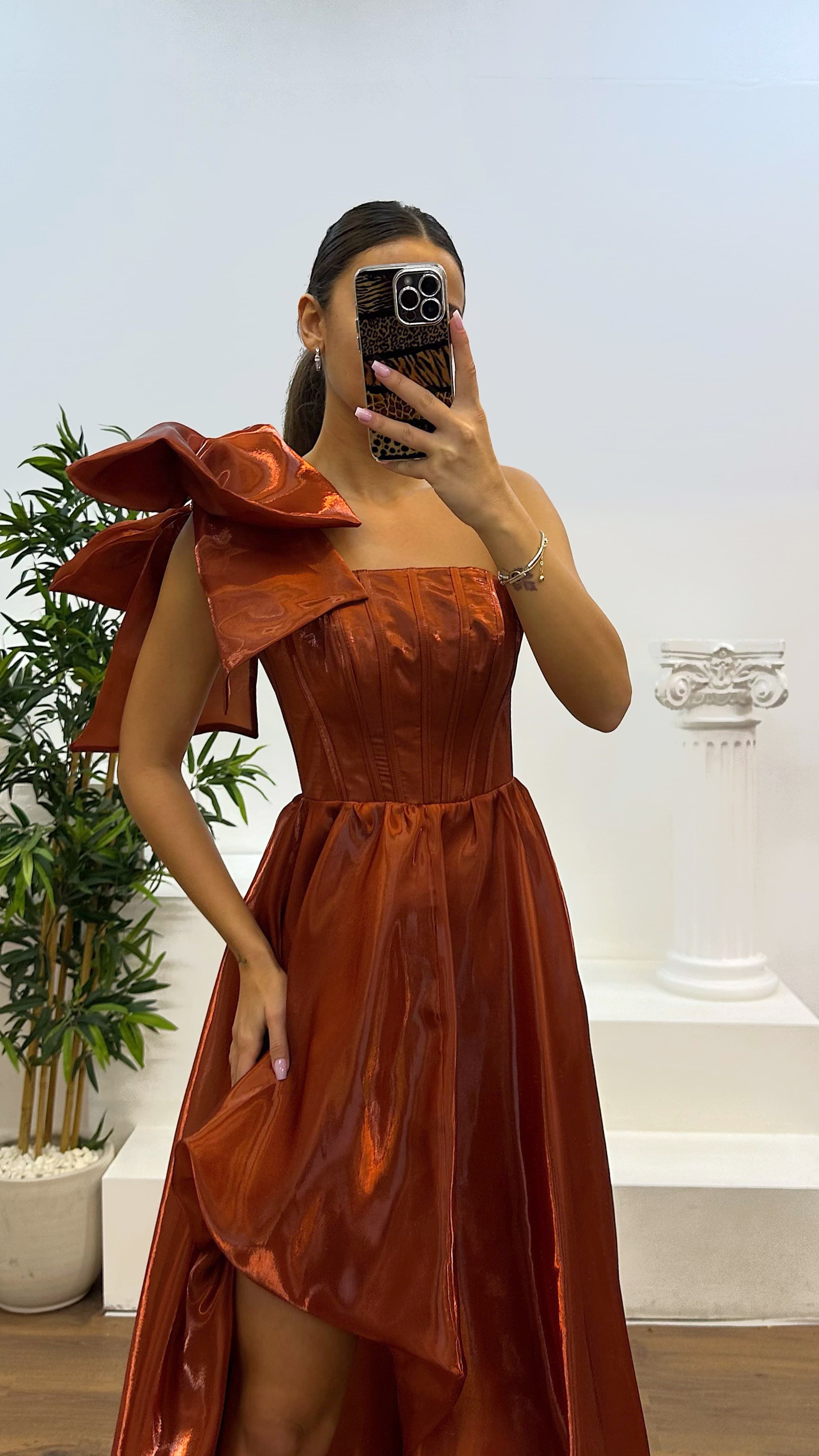 One Shoulder Evening Dress