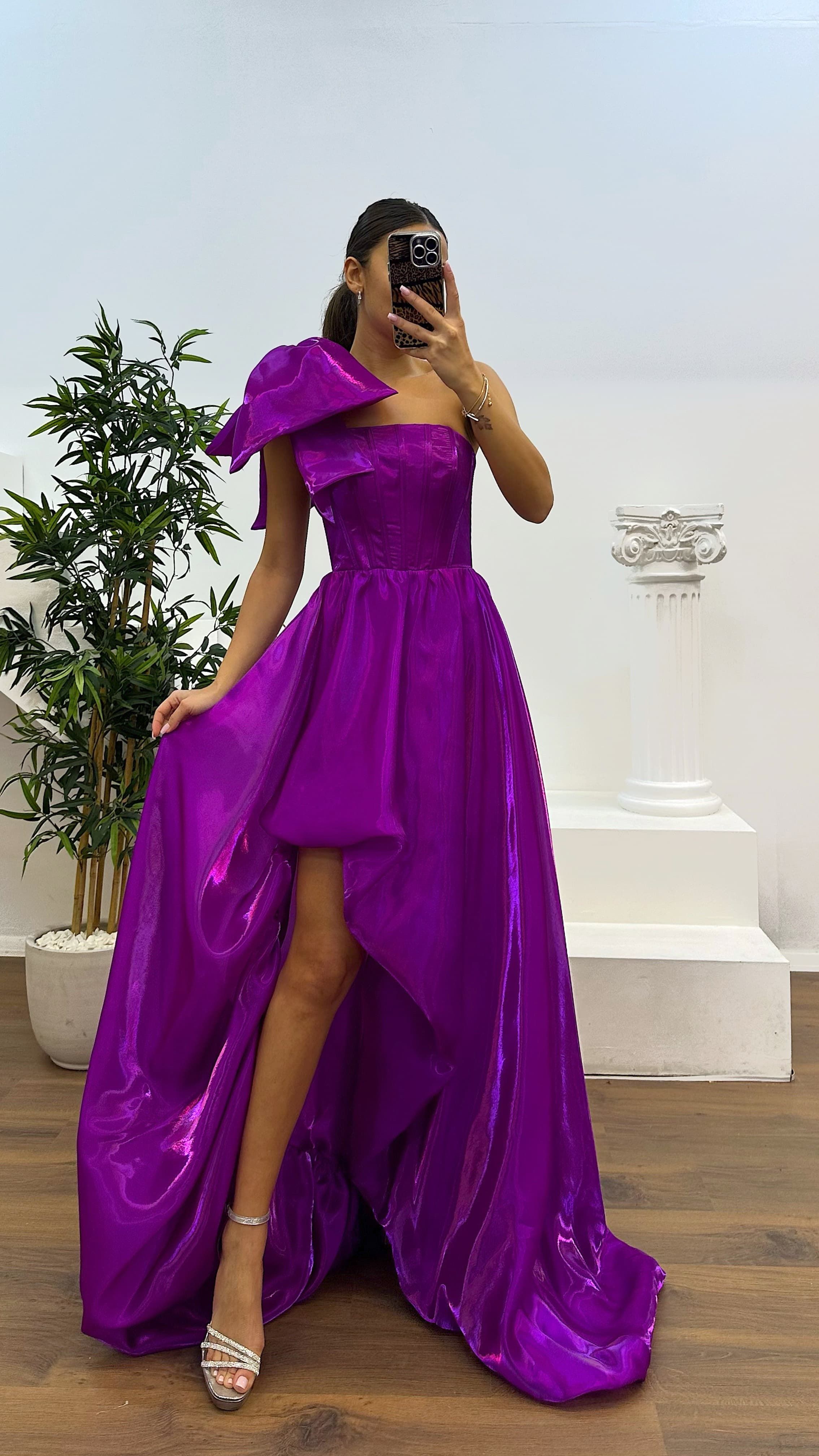 One Shoulder Evening Dress