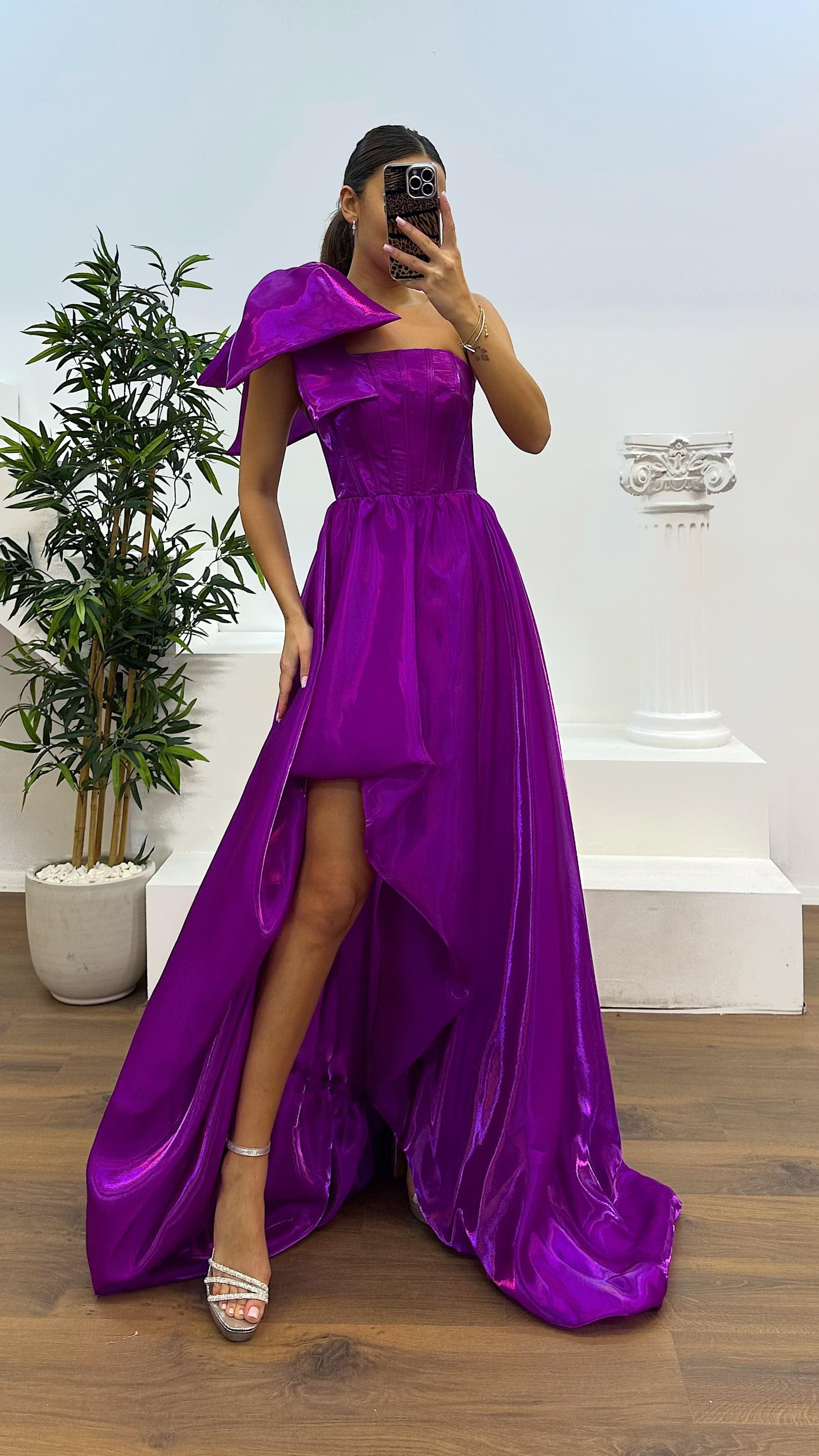 One Shoulder Evening Dress