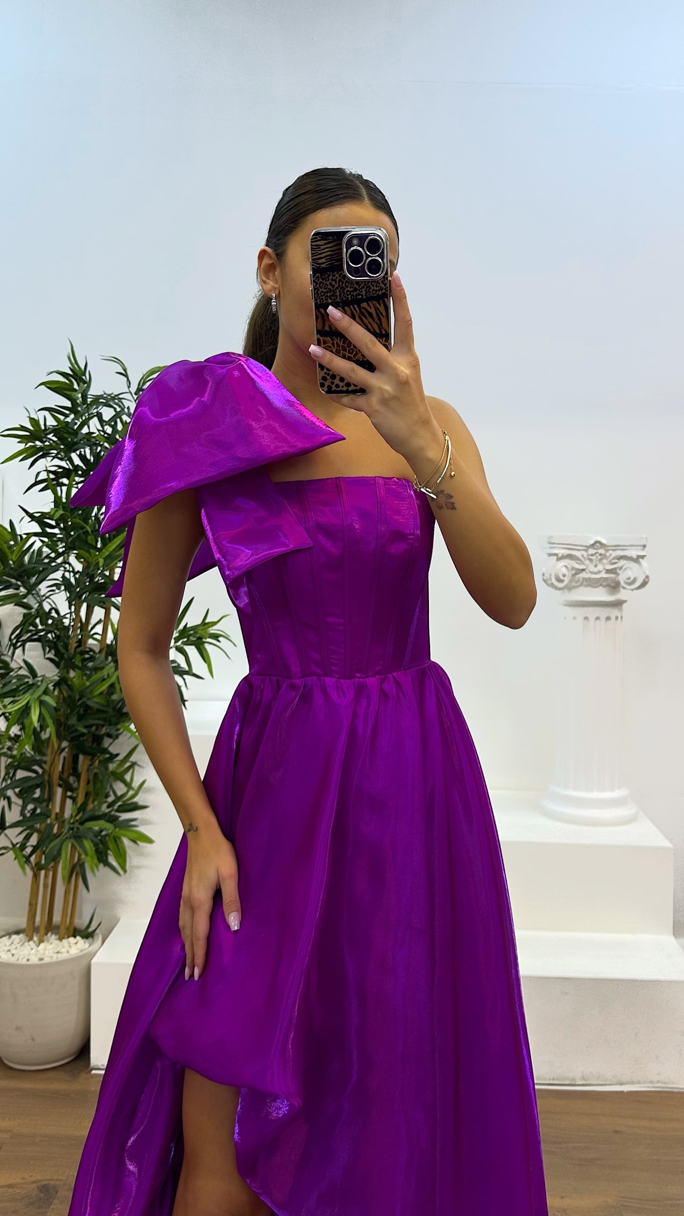 One Shoulder Evening Dress