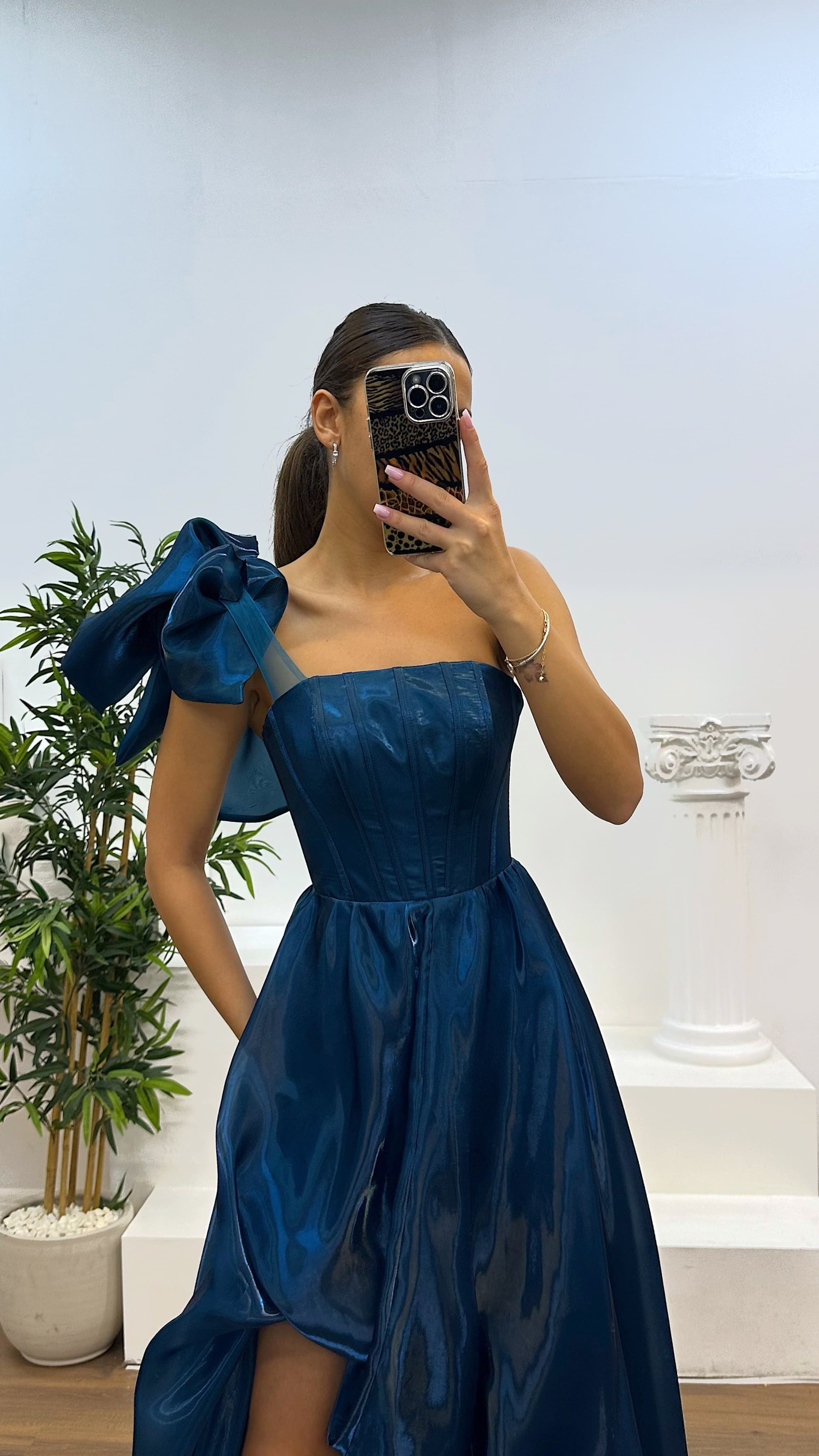 One Shoulder Evening Dress