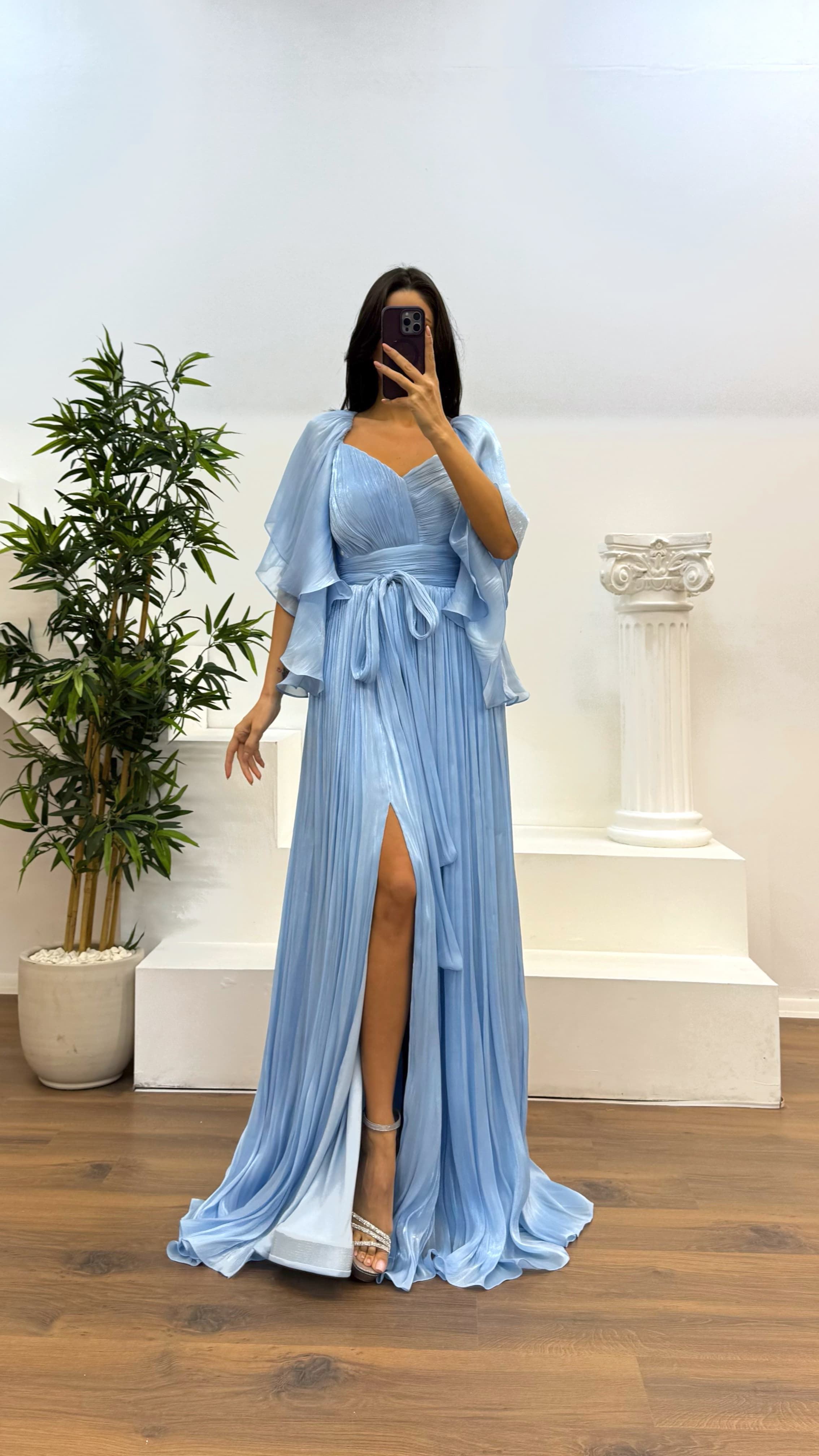 Pleated Evening Dress