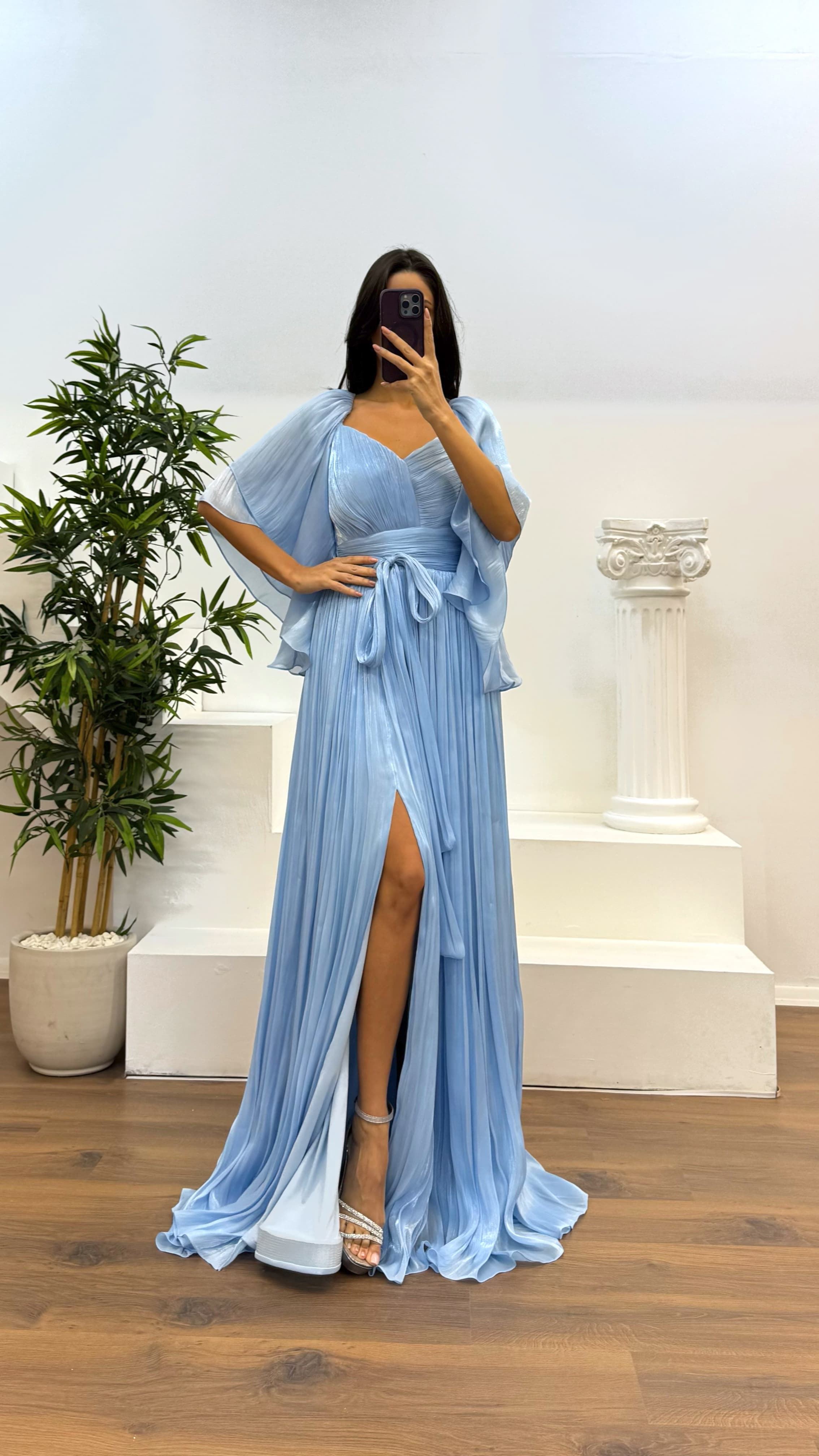Pleated Evening Dress