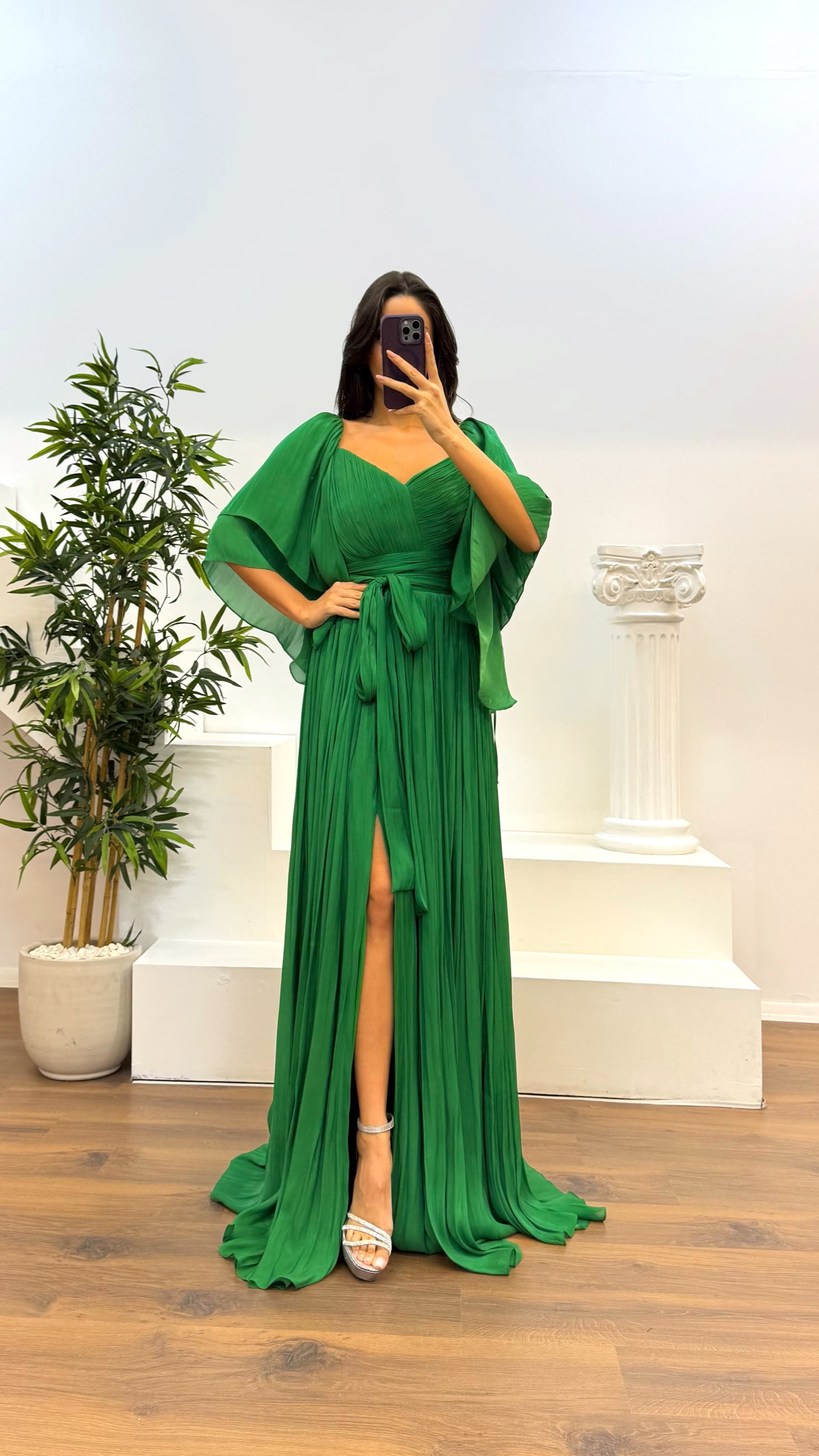 Pleated Evening Dress