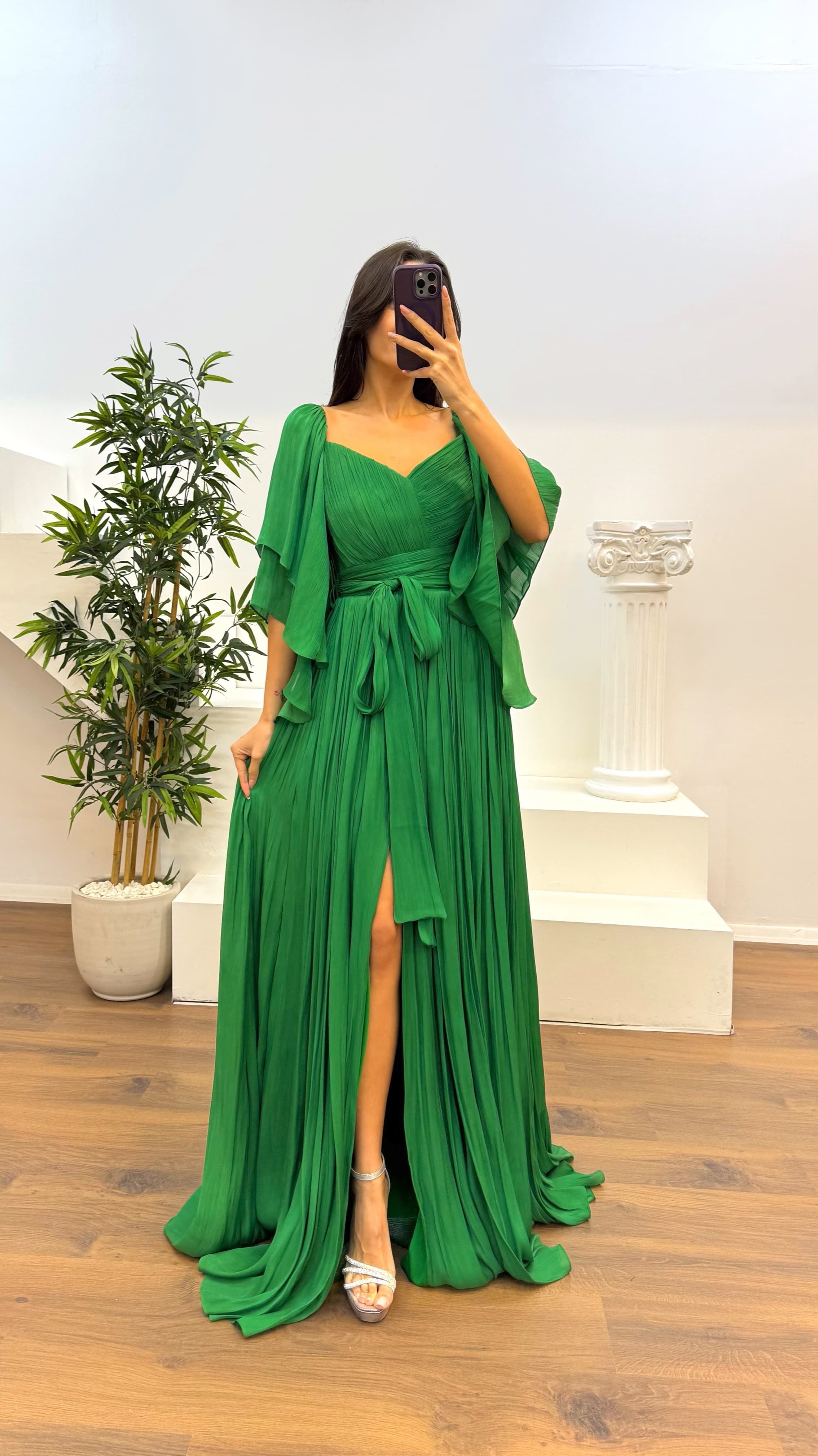 Pleated Evening Dress